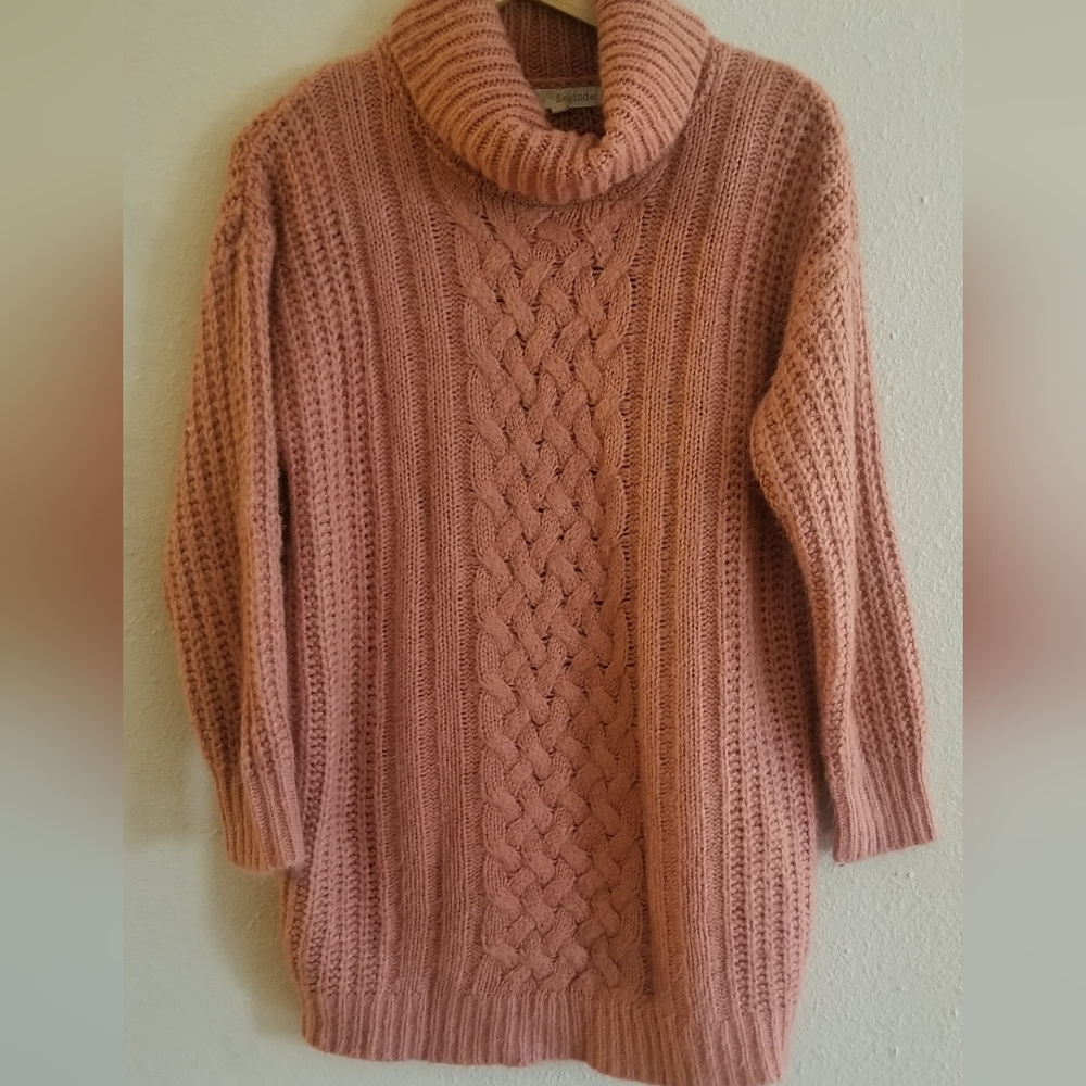 Rewind Womens Soft Mauve Sweater Size L